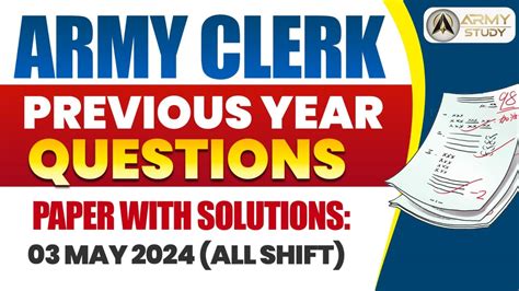 Read Army Exam Paper Clerk 