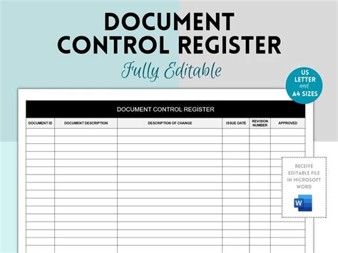 Read Army Manual Document Control Register 