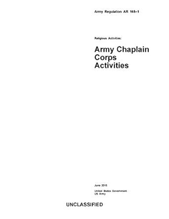 Download Army Regulation 165 1 Army Chaplain Corps Activities 