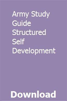 Full Download Army Study Guide Structured Self Development 