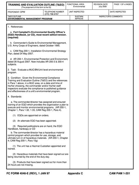 Read Army Training Outline Template 