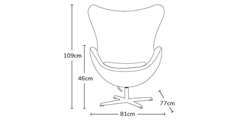 arne jacobsen egg chair dimensions