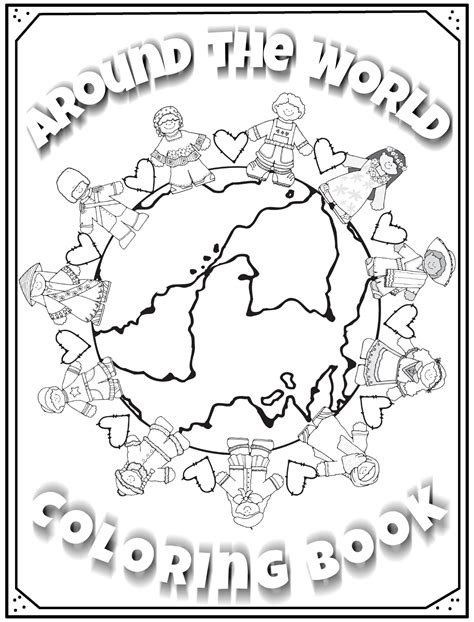 Around The World Coloring Pages Explore The World Children Around The World Coloring Pages - Children Around The World Coloring Pages