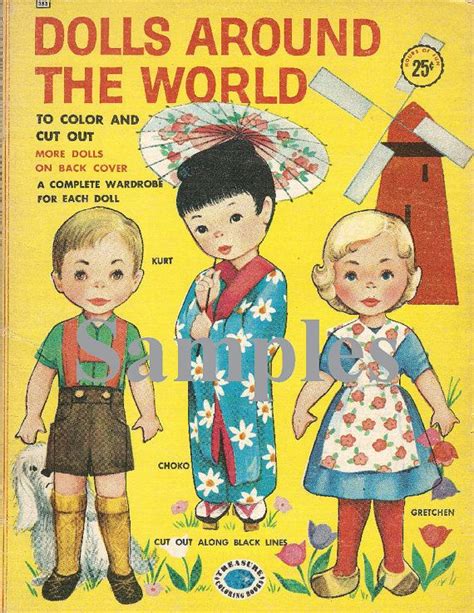Around The World Paper Dolls Etsy Paper Dolls From Around The World - Paper Dolls From Around The World