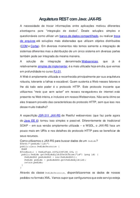 Arquitetura Rest Com Java Jax Rs Blog Da Caelum
