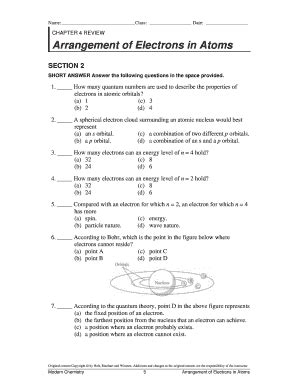 Read Online Arrangement Of Electrons In Atoms Chapter 4 Test Answers 