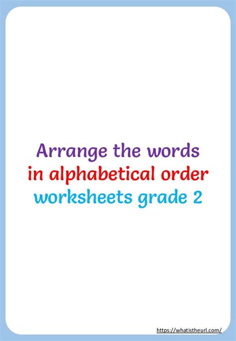 arrangethewordsinalphabeticalorderworksheet Your Home Teacher