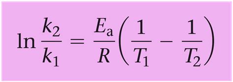 Arrhenius Equation Solve For Ea