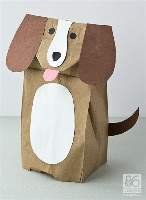 Art Activities Puppy Dog Paper Bag Puppets Paper Bag Puppy Puppet - Paper Bag Puppy Puppet
