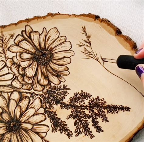 art craft of pyrography drawing with fire on leat