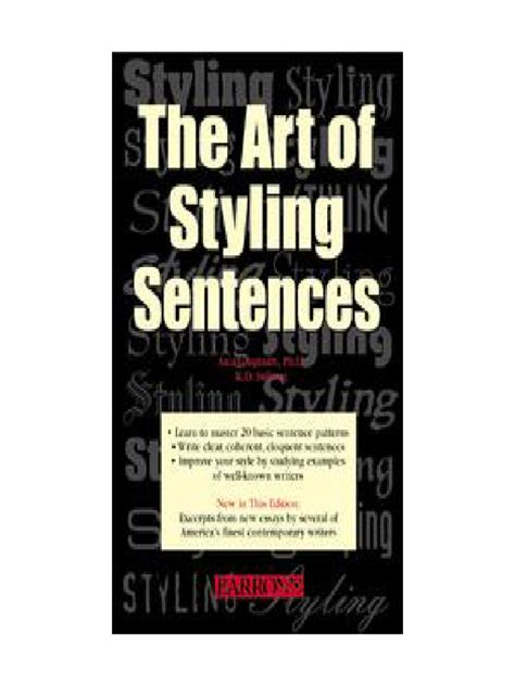 Art Of Styling Sentences