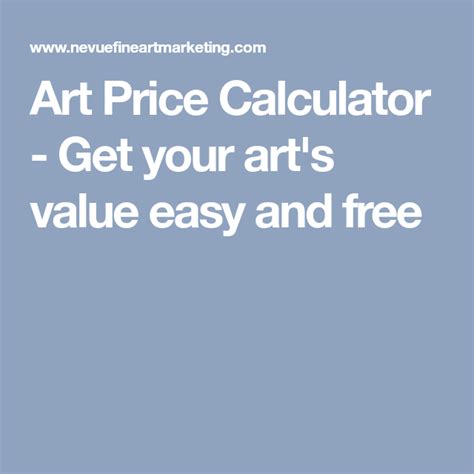Art Price Calculator Get Your Art X27 S Art Pricing Calculator - Art Pricing Calculator