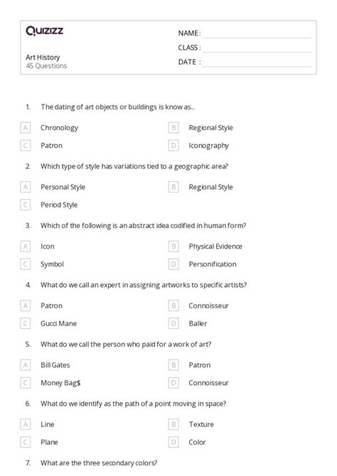 Read Art History Questions And Answers 