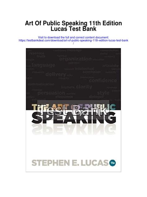 Read Art Of Public Speaking 11Th Edition Test 