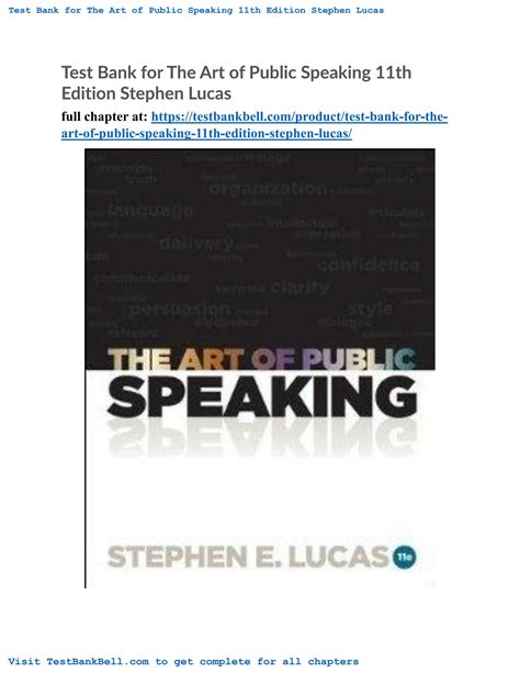 Read Art Of Public Speaking 11Th Edition Test 