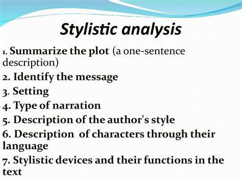 Read Art Presentation Project Stylistic Analysis 