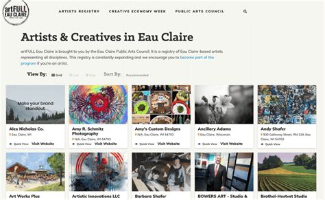 artFULL Artists Registry Find Artists in Eau Claire