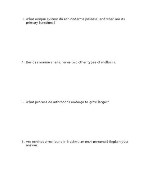 Arthropods And Echinoderms Answer Key Concept Mapping
