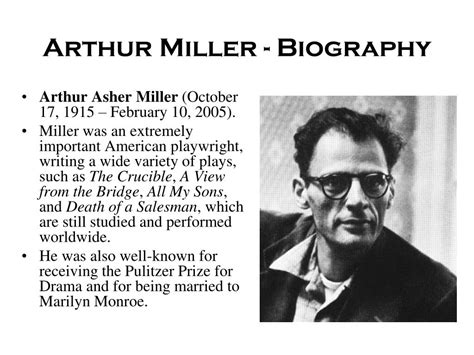 arthur miller biography sparknotes