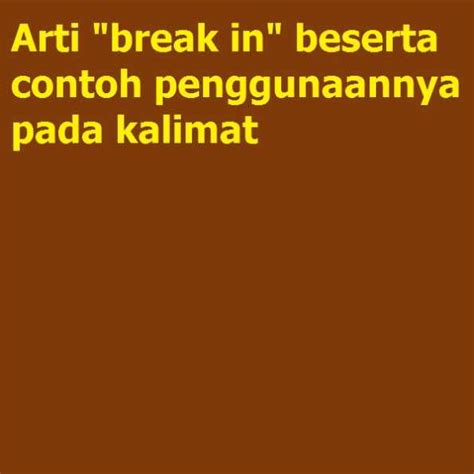 arti break