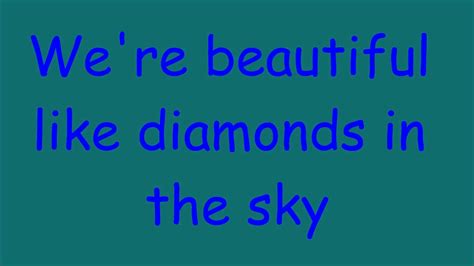 arti lagu diamond in the sky
