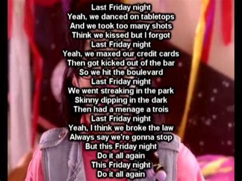 Arti Lirik Lagu Last Friday Night   Last Friday Night T G I F Katy - Arti Lirik Lagu Last Friday Night