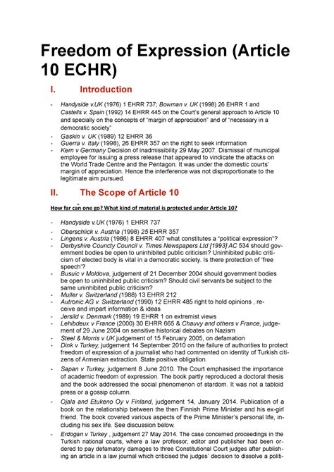 Article 10 Echr