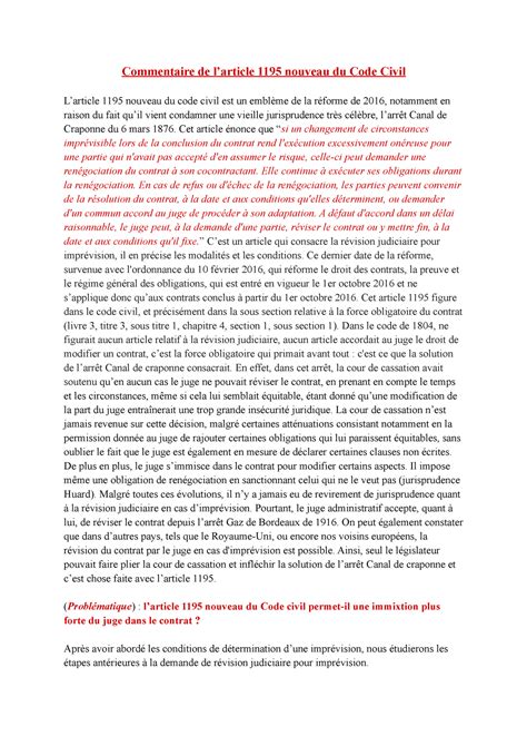 Article 1195 Code Civil