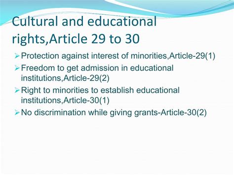 Article 29 And 30 Of Indian Constitution