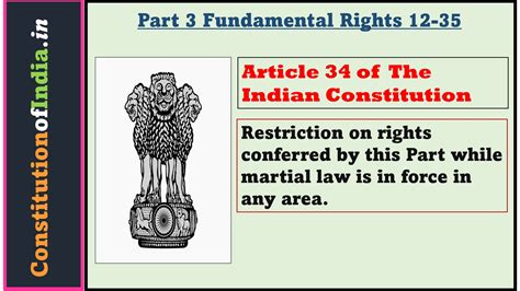 Article 34 Of Indian Constitution