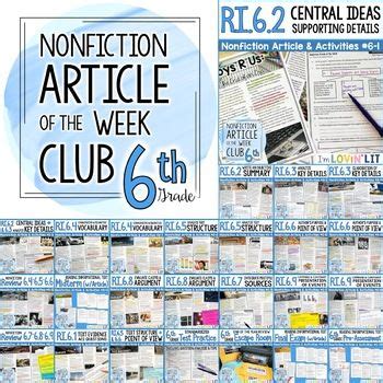 Article Of The Week Club 6th Grade Nonfiction Nonfiction Articles For 6th Grade - Nonfiction Articles For 6th Grade