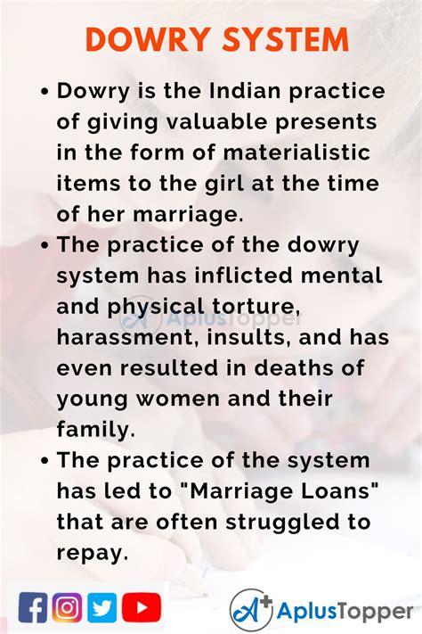Article On Dowry System In 150 Words