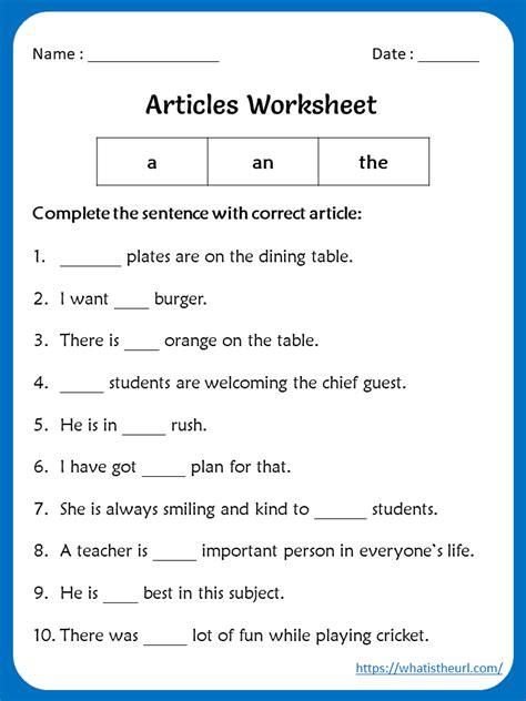  Article Worksheet Grade 5 - Article Worksheet Grade 5
