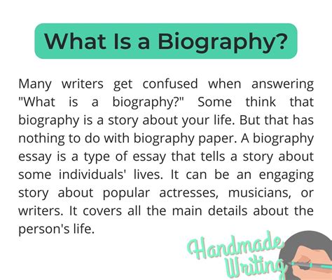 article writing of biography