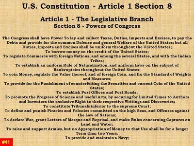 Article1 Section 8