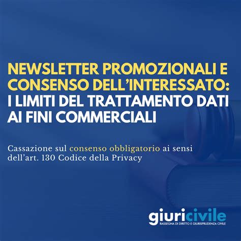 Articolo 130 Codice Privacy