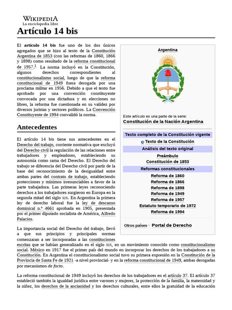 Articulo 14 Bis