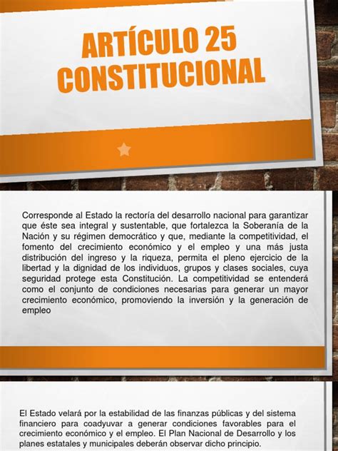 Articulo 25 Constitucional
