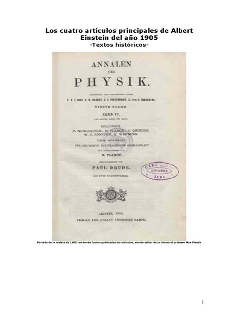 Articulo De Einstein 1905