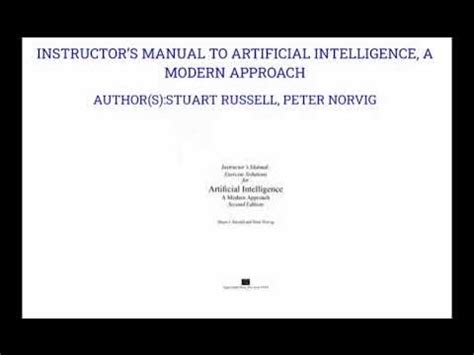 Download Artificial Intelligence Russell Norvig Solution Manual 