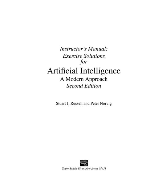 Download Artificial Intelligence Russell Norvig Solution Manual 