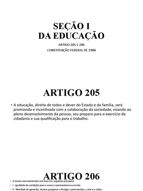 Artigo 205 Cf