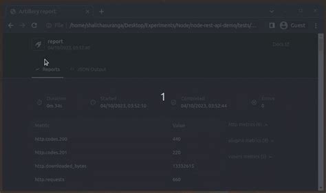Artillery Load Test Read Json File