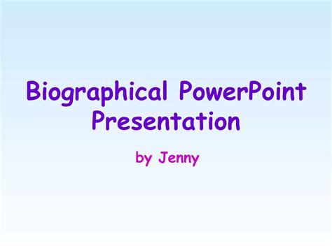 artist biographical powerpoint assignment