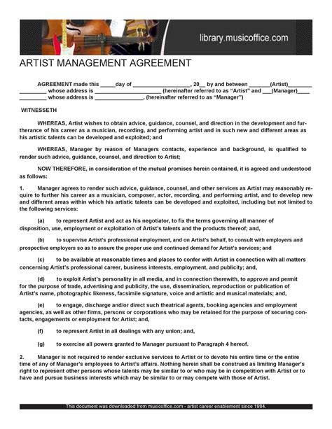 Artist Contract