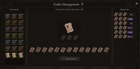 Artists Codex Chapter 1