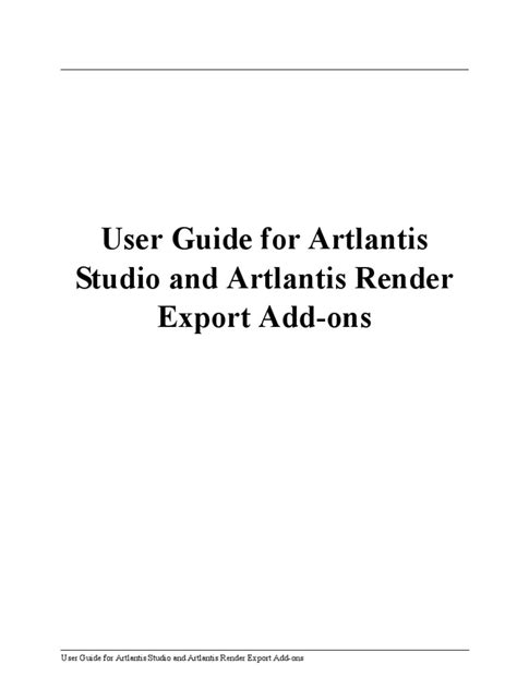 Full Download Artlantis Studio User Guide 