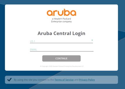 Aruba Central Login