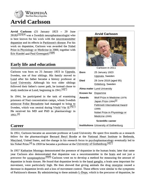 arvid carlsson biography template