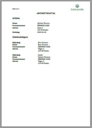 arvskifte fastighet lagfart